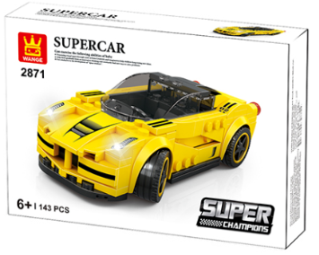 2871 Wange Super Champions Yellow Supercar