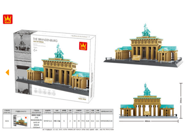 Wange 6211 Architect Brandenburger Tor Berlin 1552 Teile