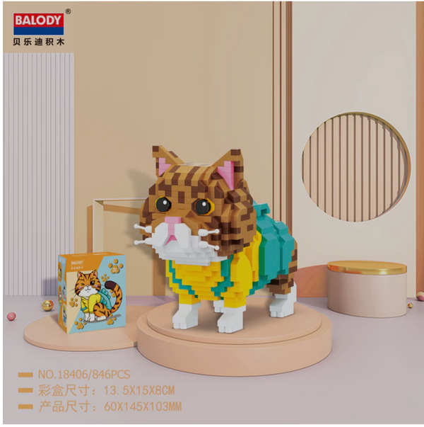 18406 Balody Katze im Kleid (Nannoblock)