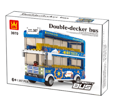 3970 Wange Blauer Doppeldecker-Bus 