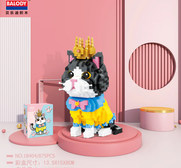 18404 Balody Katze mit Krone (Nannoblock)