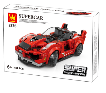 2876 Wange Superchampion Red-black Supercar 