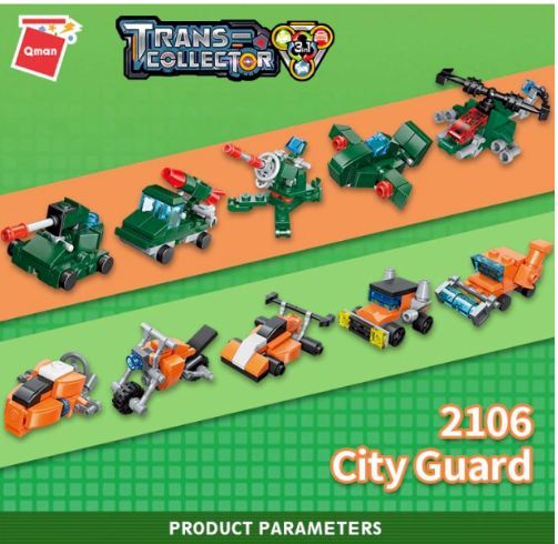 2106 Qman Mini Sets 3 in 1 Fahrzeuge