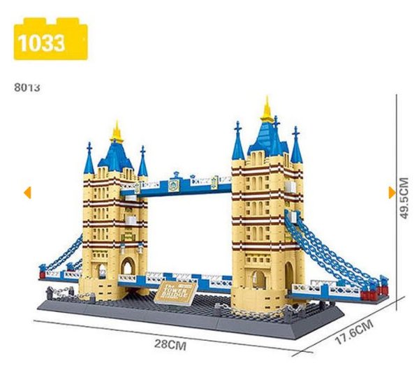 Wange 5215 Architect-Set The Tower Bridge of London 1033 Teile