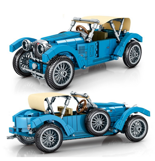 705600 Sembo Blaues Oldtimer Cabrio